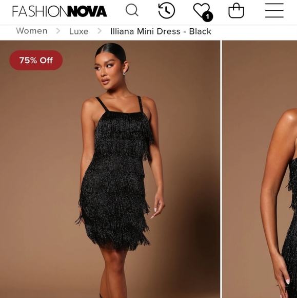 Fashion Nova Black Fringe Dress - Picture 7 of 8